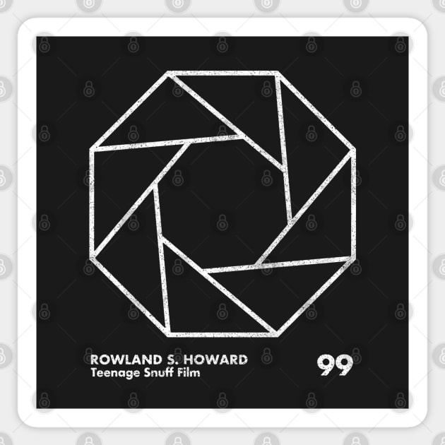 Rowland S Howard  / Minimal Graphic Design Tribute Sticker by saudade